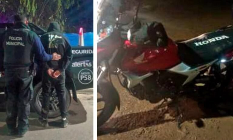 ATRAPAN A DOS HOMBRES ACUSADOS DE SUSTRAER UNA MOTO